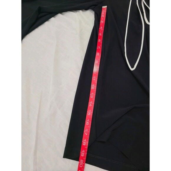 NWT $60 Apt 9 Black White Midi Cropped Wide Leg Ruffled  Sleeve Jumpsuit Sz S - Picture 9 of 12